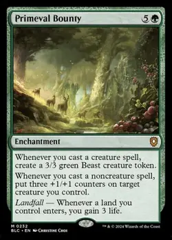 1x Primeval Bounty NM Eng MTG - Bloomburrow Commander - Image 1