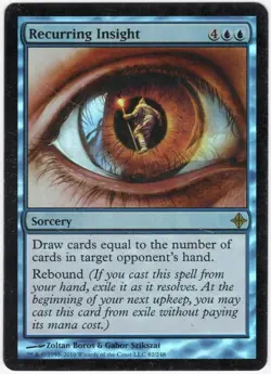 Recurring Insight 2010 Rise of the Eldrazi FOIL Blue Rare Sorcery MTG LP AZ2 - Image 1