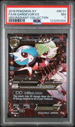 2016 POKEMON XY GENERATIONS RADIANT COLL #RC31 FULL ART/M GARDEVOIR EX PSA 7 - Image 1