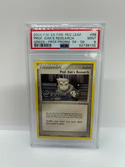 Pokemon PSA 9 MINT Prof. Oak's Research 98/112 Professor Program Promo Damaged - Image 1