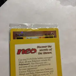 Pokemon Entei Movie Promo #34 WOTC Black Star Neo Discovery Sealed - Image 3