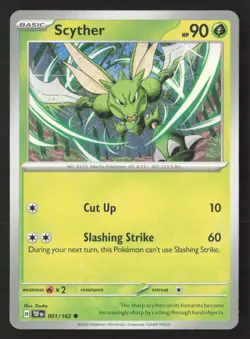 Scyther #001/162 SV05: Temporal Forces Common Pokemon TCG NM/M - Image 1