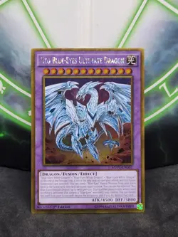 Yugioh Neo Blue-Eyes Ultimate Dragon MVP1-ENG01 Gold Rare 1st Edition NM - Image 1