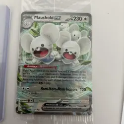 Pokemon TCG Maushold EX Paradox Rift Holo Double Rare Card 155/182 SEALED - Image 1