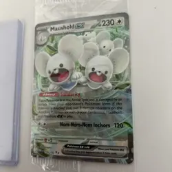 Pokemon TCG Maushold EX Paradox Rift Holo Double Rare Card 155/182 SEALED - Image 2