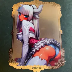 Goddess Story Gold METAL Card - Serial Number #/100! Double Sided Anime Girl - Image 2
