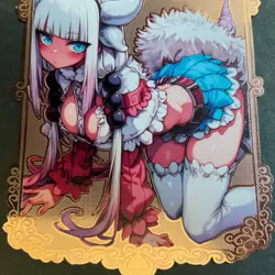 Goddess Story Gold METAL Card - Serial Number #/100! Double Sided Anime Girl - Image 4