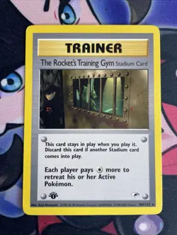 The Rocket's Training Gym 104/132 1st Edition Heroes Set Pokemon Cards LP - Image 1