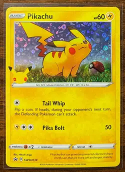 2021 General Mills Cereal 25th Anniversary Promo!!! Holo Pikachu Pokemon Card!!! - Image 1