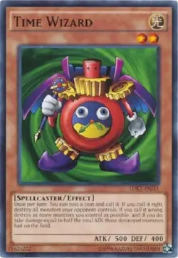 Yugioh - Time Wizard - NM - Plus Free Holographic Card - Image 1