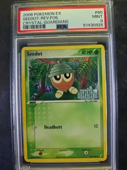 Seedot Stampede Pokemon Card PSA 9 from EX Crystal Guardians Set - Image 1