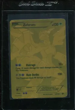 Pokemon Zekrom Gold Secret Rare Full Art Card 115/113 Legendary Treasures Series - Image 1