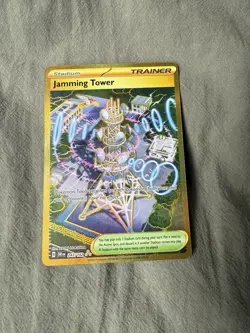 Jamming Tower 243/182 - Gold Hyper Rare Destined Rivals Pokemon TCG - NM Card - Image 1