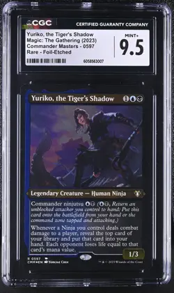 YURIKO, THE TIGER'S SHADOW Commander Masters Etched Foil Rare CGC 9.5 MTG - Image 1