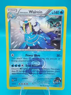 Team Aqua's Walrein 5/34 Double Crisis Pokemon TCG Holo Lightly Played - Image 1