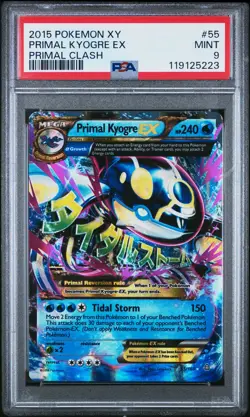 2015 POKEMON XY PRIMAL CLASH #55 PRIMAL KYOGRE EX PSA 9 - Image 1