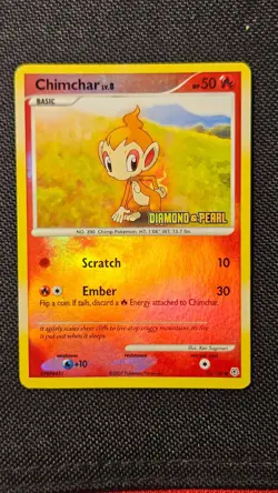 Pokemon TCG Chimchar Diamond & Pearl Stamped 76/130 Promo Reverse Holo - HP - Image 2