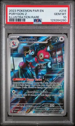 PSA 10 PORYGON-Z #214 ILLUSTRATION RARE 2023 POKEMON PAR EN PARADOX RIFT - Image 1