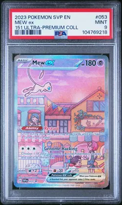 2023 POKEMON SVP EN-SV BLACK STAR PROMO 151 ULTRA-PREM COLL #053 MEW EX PSA 9 - Image 1