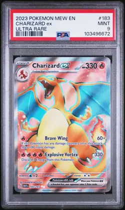 2023 POKEMON MEW EN-151 ULTRA RARE #183 CHARIZARD EX PSA 9 - Image 1