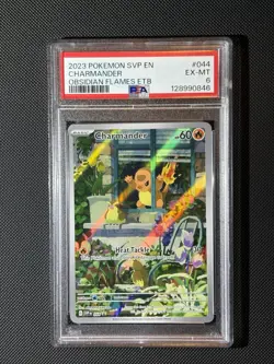 2023 Pokemon SVP EN-SV Black Star Promo - Obsidian Flames Charmander 044 - PSA 6 - Image 1