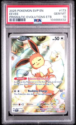 2025 POKEMON SVP EN-SV BLACK STAR PROMO #173 EEVEE PSA 10 - Image 1