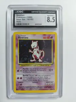 1999 Pokemon Base Set Mewtwo #10/102 Holo CGC 8.5 - Image 1