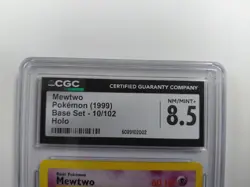 1999 Pokemon Base Set Mewtwo #10/102 Holo CGC 8.5 - Image 3