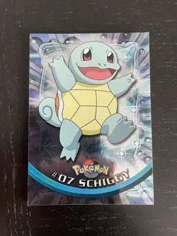 1999 Topps Chrome T.V. Schiggy Foil deutsch #07 Pokemon - Image 1
