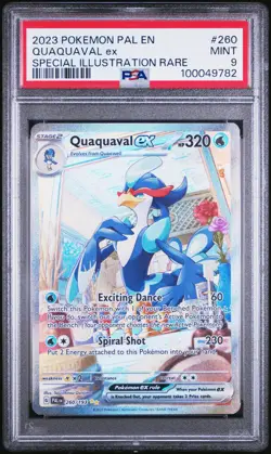 2023 POKEMON PAL EN-PALDEA EVOLVED SPECIAL ILLUSTRATION RARE QUAQUAVAL EX PSA 9 - Image 1
