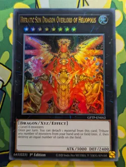 Hieratic Sun Dragon Overlord of Heliopolis GFTP-EN052 Ultra Rare 1st Edition VLP - Image 1