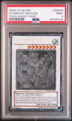 2008 YU-GI-OH! TDGS-THE DUELIST GENESIS GHOST RARE #EN040 STARDUST DRAGON PSA 9 - Image 1