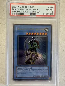 Yu-Gi-Oh TCG Black Luster Soldier SYE-024 Ultra 1st Edition PSA 8 - Image 1