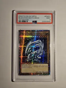 Yu-Gi-Oh PSA 9 Blue-Eyes White Dragon (Quarter Century Secret Rare) 1st Edition - Image 1