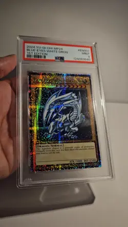Yu-Gi-Oh PSA 9 Blue-Eyes White Dragon (Quarter Century Secret Rare) 1st Edition - Image 2