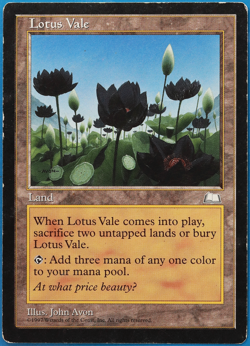 Lotus Vale Weatherlight HP/DAMAGED (Rare Reserved List MTG Magic Card) (506153) - Image 1