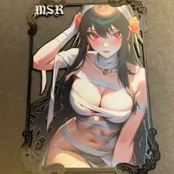 Goddess Story Gold METAL Card - Serial Number #/100! Anime Girl Bikini Yor Spy - Image 1