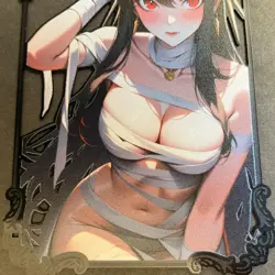 Goddess Story Gold METAL Card - Serial Number #/100! Anime Girl Bikini Yor Spy - Image 3