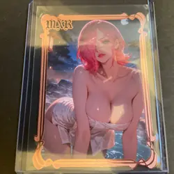 Goddess Story Gold METAL Card - Serial Number #/200! Anime Girl Bikini Bath - Image 5