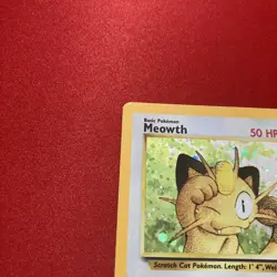 Pokemon Card Meowth Black Star Promo Foil Holo 1999-2000 Wizards - Image 2
