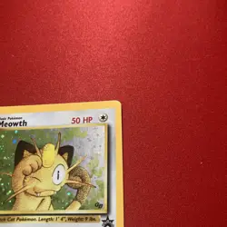 Pokemon Card Meowth Black Star Promo Foil Holo 1999-2000 Wizards - Image 3
