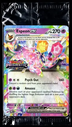 Pokemon Espeon ex 034/131 Prismatic Evolutions Surprise Box Sealed Promo Card - Image 1