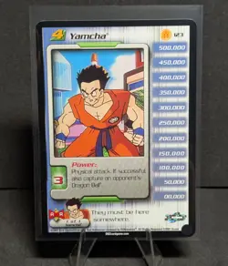 DBZ Dragon Ball Z Yamcha 123 RARE Unlimited Android Saga CCG Score 2001 Card LP - Image 1