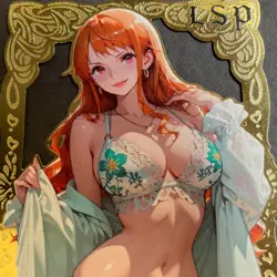Goddess Story Gold METAL Card - Serial Number #/200! Anime Waifu Nami Bikini - Image 2