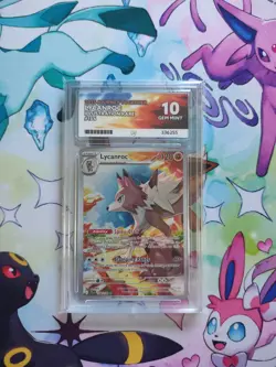 Pokemon TCG Journey Together Lycanroc Illustration Rare Card 166/159 ACE 10 - Image 1
