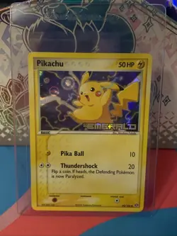 2005 Pokemon Pikachu 60/106 Emerald Stamp Reverse Holo NM EXELLENT CONDITION - Image 1