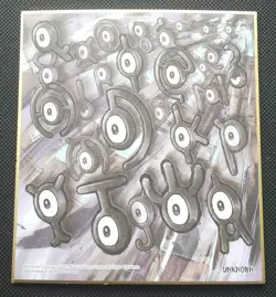 Unown Pokemon Shikishi Art Japanese No.8 Rare Bandai From Japan F/S - Image 1