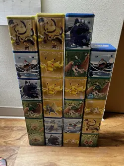 Pokemon TCG Lot - Empty Tins, Protector Sleeves, Markers, Dice, 33 Total Tins - Image 1