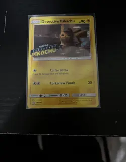 Pokemon 2019 Black Star Promo SM190 DVD Stamped Holo Detective Pikachu - Image 1