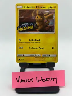 2019 Pokemon Detective Pikachu Black Star Promo Holo SM190 Stamped - Image 1